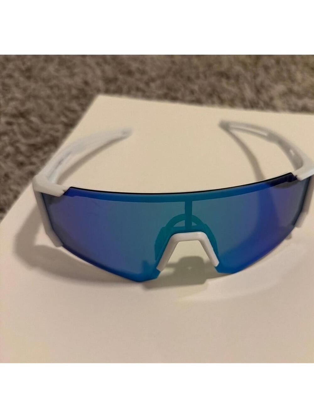Sports Sunglasses with Blue Mirror Lens